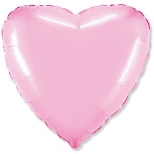 GLOBO FOIL CORAZÓN PASTEL ROSA 45CM
