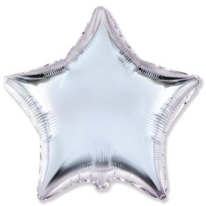 GLOBO FOIL ESTRELLA PLATA 45/70CM