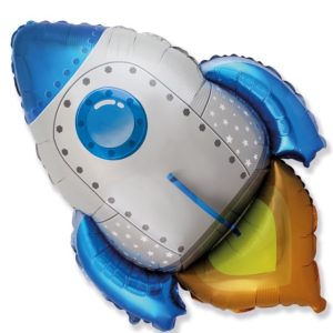 GLOBO FOIL COHETE AZUL