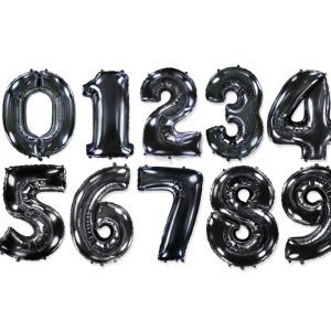 GLOBO FOIL NÚMERO NEGRO