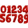Globo Foil Numeros Rojo Penguins