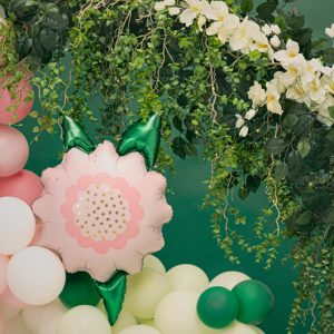 GLOBO FOIL FLOR ROSA