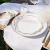 Platos blancos con borde dorado Penguins (2)