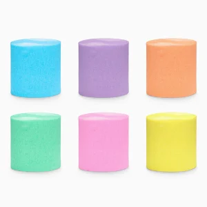 Set de 6 rollos de papel crepé en colores pastel