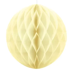Bola nido de abeja 10/20/30cm color Amarillo Pastel Mate