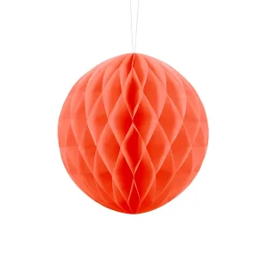 Bola nido de abeja 10/20/30cm color Coral Naranja