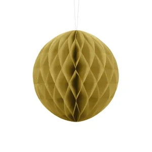 Bola nido de abeja 10/20/30cm color Dorado Mate-Mostaza