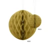 Bola de Panal Dorada Mate – Decoración Festiva Reutilizable de 20 cm
