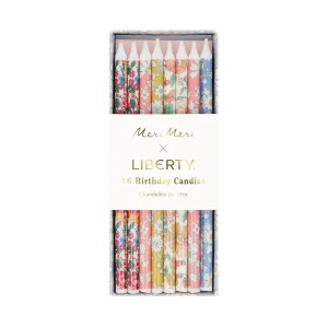 Velas espampado flores De la colección Liberty de Meri Meri