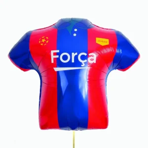 Globo Camiseta Fútbol azul-Grana