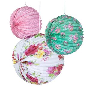 Farol de Papel Estampado flores