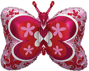 GLOBO MARIPOSA ROJA Y ROSA EDICIÓN ESPECIAL RETRO, (NO pACKAGING) archivo penguins